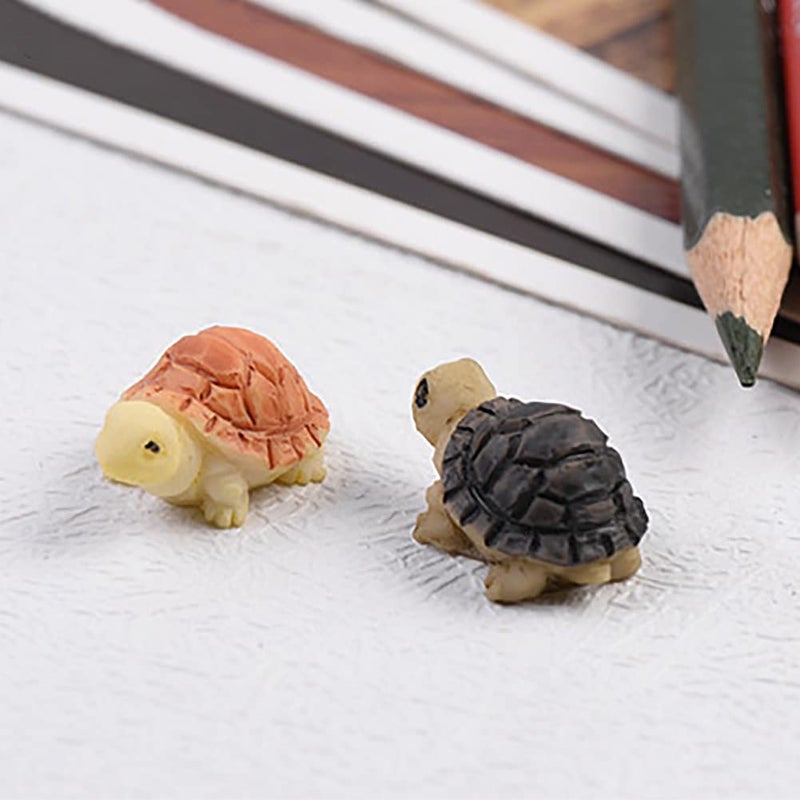 MAOMIA 40 Pcs Miniature Turtle Resin Figurine Plant Pot Fish Tank Decorations Fairy Garden Mini Tortoise Micro Landscape Decor Ornament - Image 5